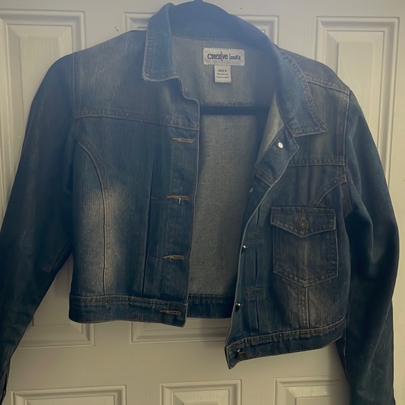 Creative looks size small jean faded jacket - Picture 1 of 2